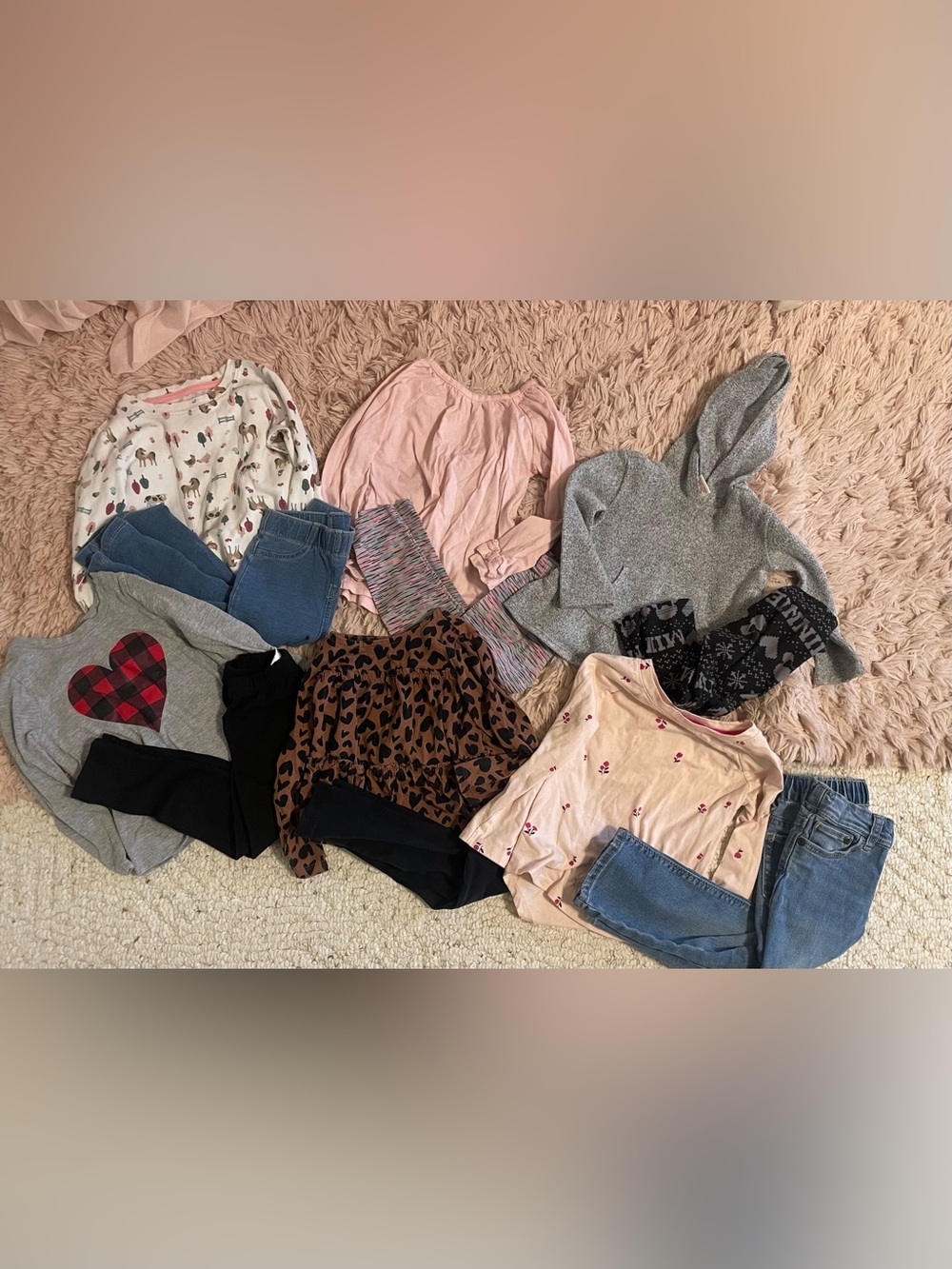 Girls 2T Clothing Bundle – 12 Pieces Mix and match Fall Winter Toddler